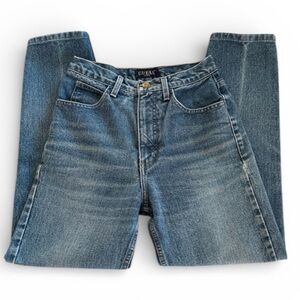 GUESS Vintage High Waist 100% Cotton Denim 5-Pocket Jeans Made In USA  Size 27